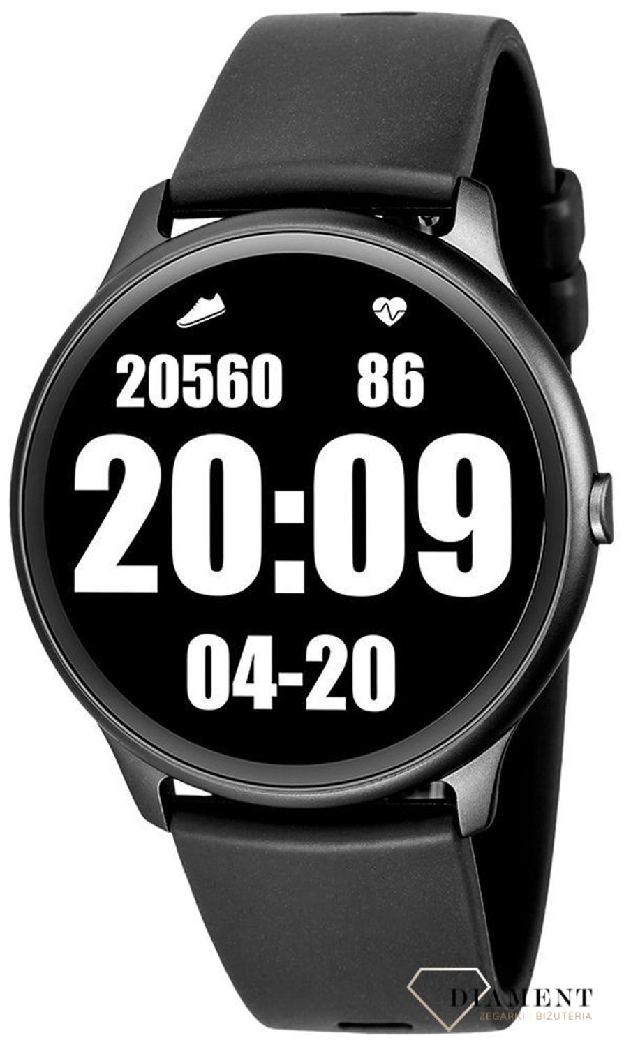 Smartwatch Rubicon na czarnym gumowym pasku  RNCE61BIBX05AX (2).jpg
